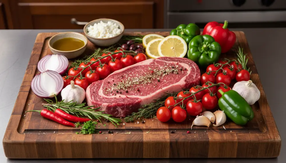 Mediterranean Sheet Pan Steak 1