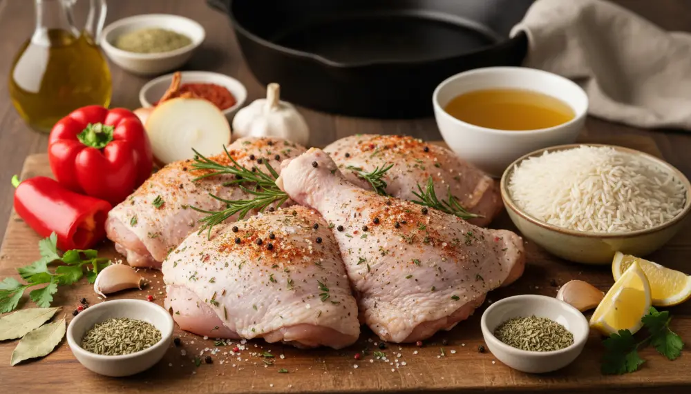 Oven Baked Chicken and Rice Recipe 1