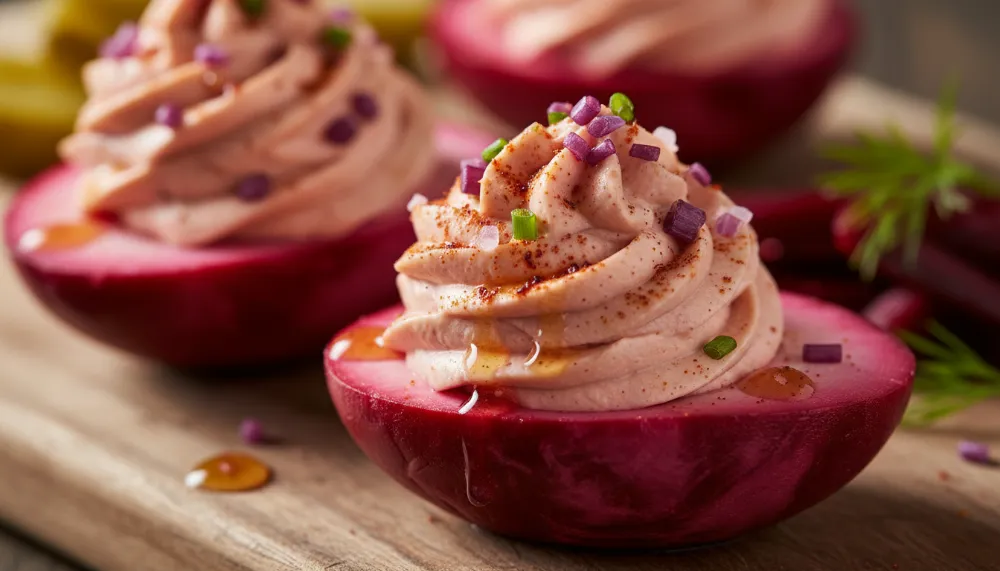 Pickled Beet Deviled Eggs 2