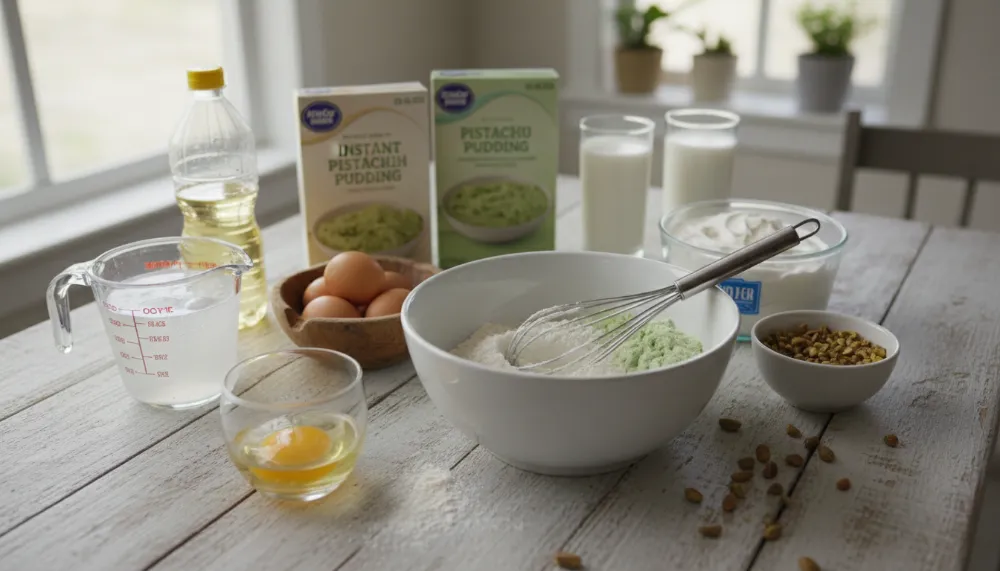 Pistachio Pudding Cake 1