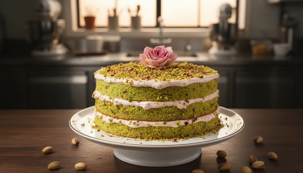 Home 5 Pistachio Rose Water Cake 0