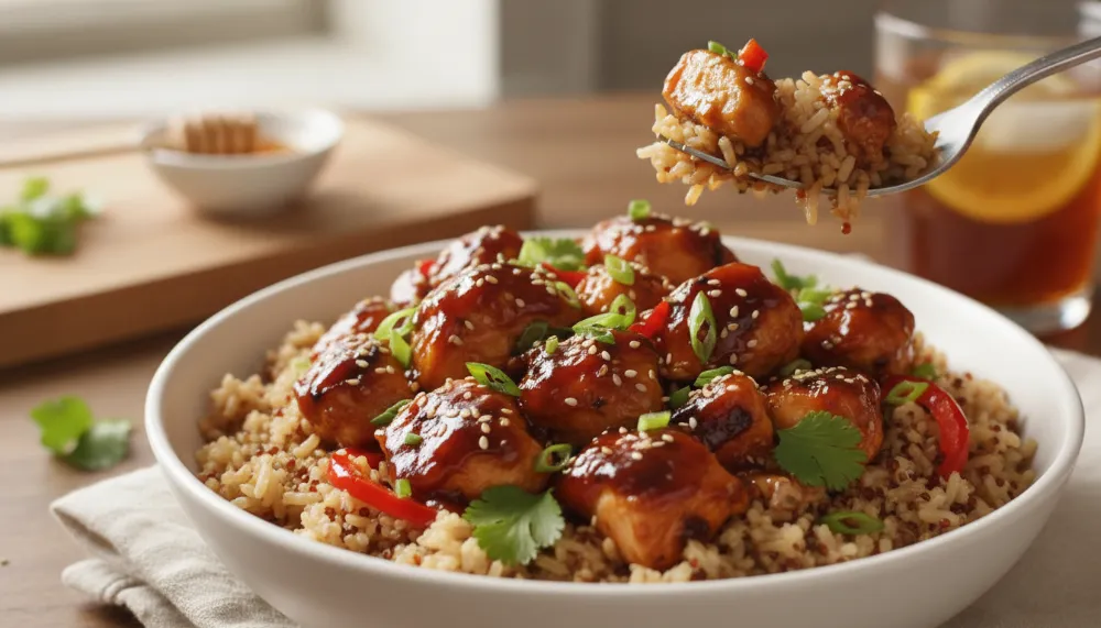 Home 3 Quick Healthy Honey BBQ Chicken Rice for Busy Weeknights 0