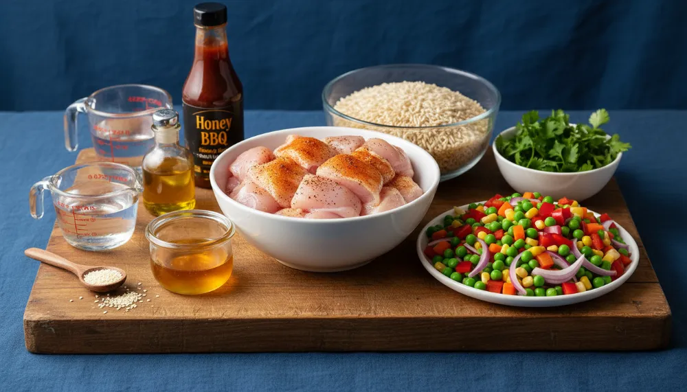 Quick Healthy Honey BBQ Chicken Rice for Busy Weeknights 1