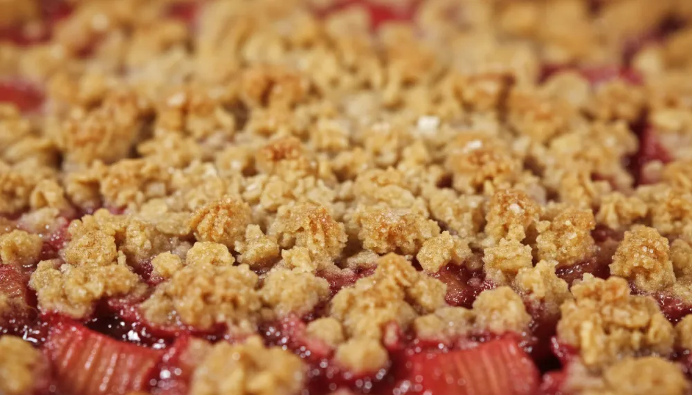 Rhubarb Crisp with Oat Crumble Topping 2