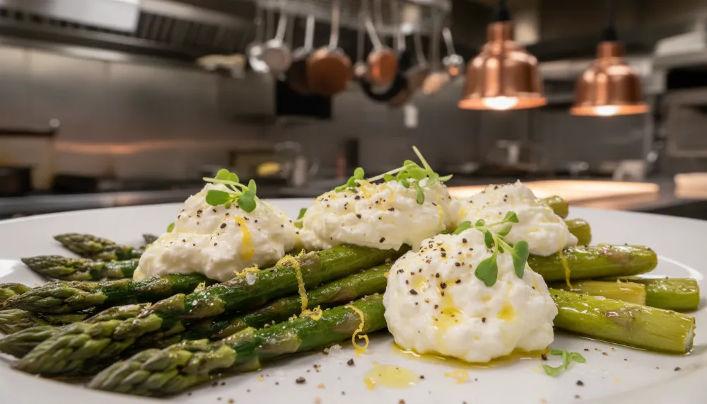 Roasted Asparagus Whipped Feta 0