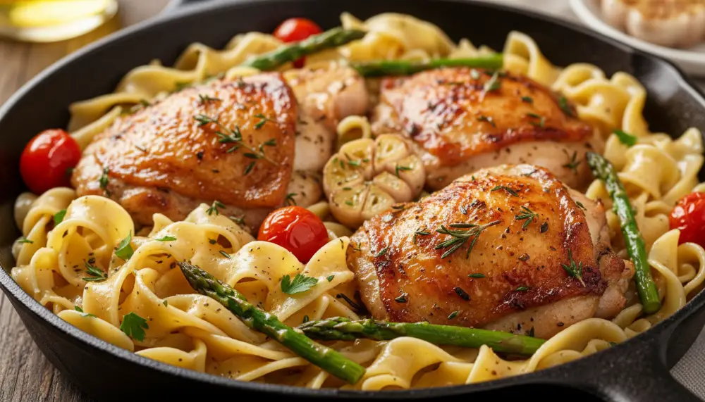 Savory One Pan Chicken with Buttered Noodles 1