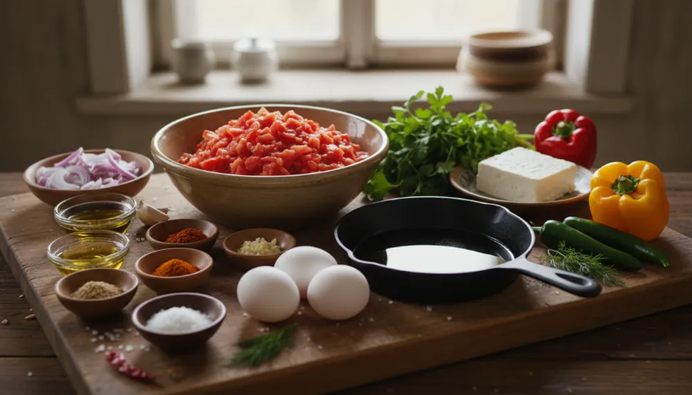 Shakshuka with Feta and Fresh Herbs 1