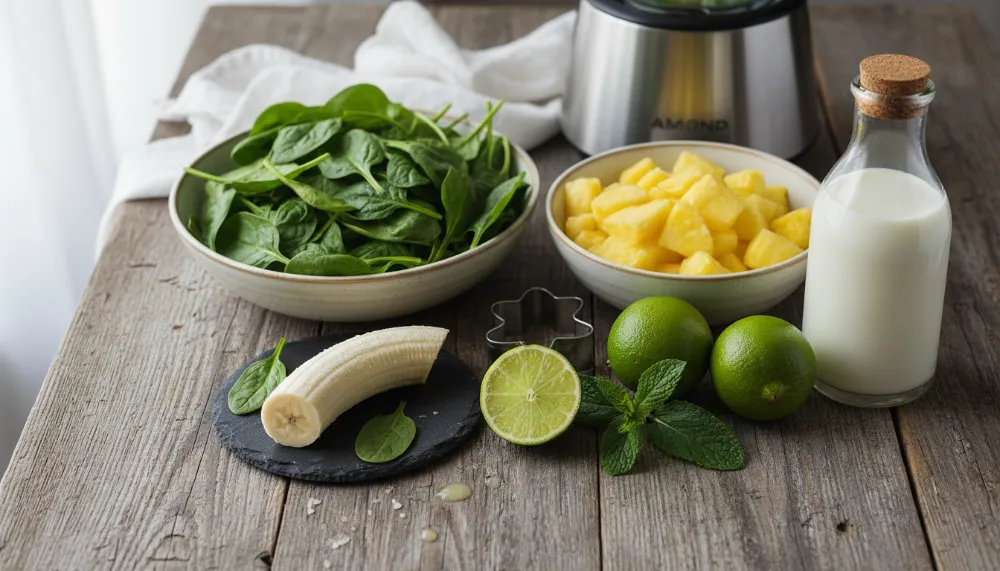 Spinach Pineapple Shamrock Smoothie 1