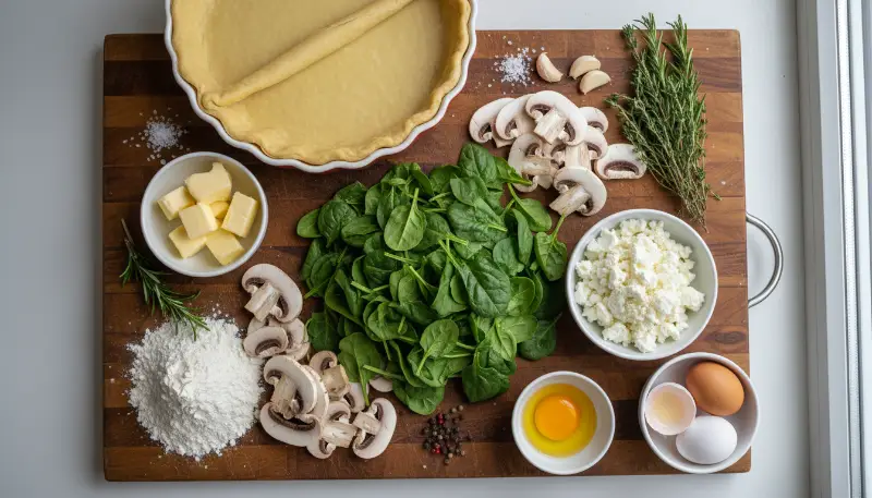 The Ultimate Spinach and Mushroom Quiche with Savory Beef 2 Spinach and Mushroom Quiche 1