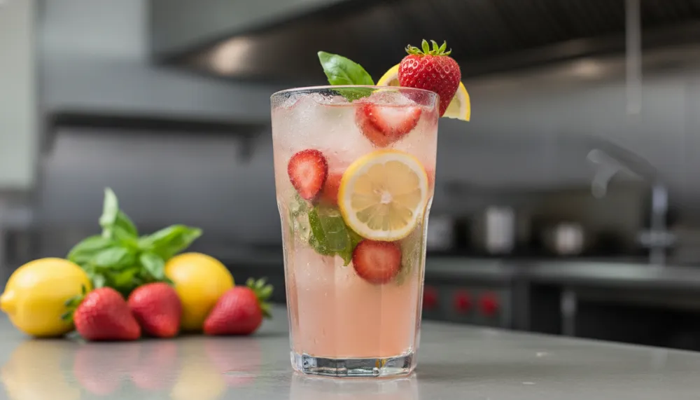 Strawberry Basil Lemonade 0