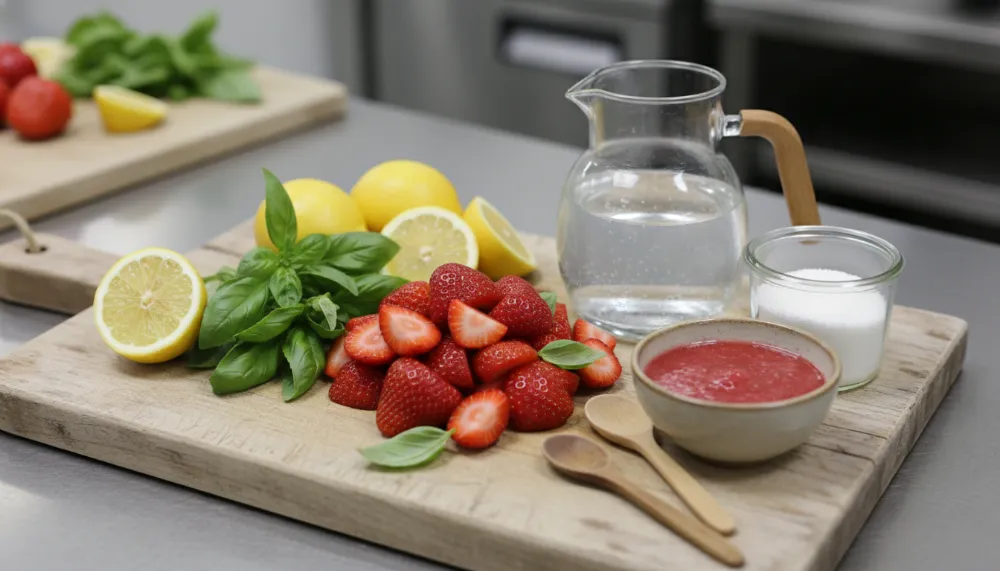 Strawberry Basil Lemonade 1