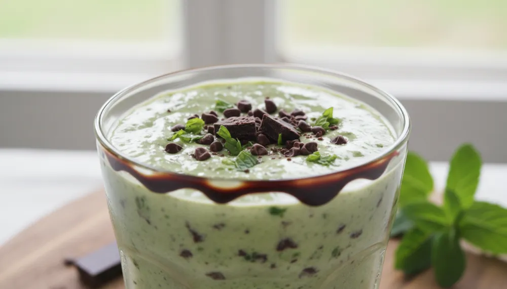 Vegan Mint Chocolate Chip Smoothie 2