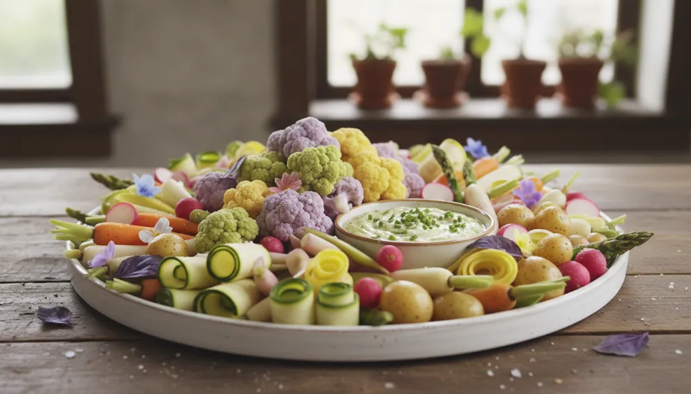 Vegan Pastel Veggie Platter 1