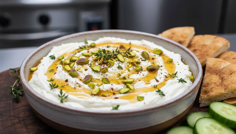 Whipped Feta Dip with Honey and Pistachios 0