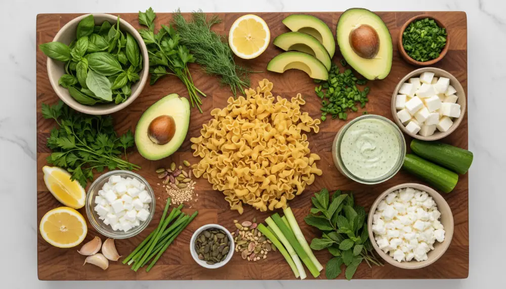 green goddess pasta salad 1