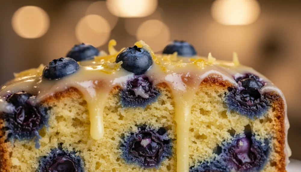 lemon glaze blueberry cake 2