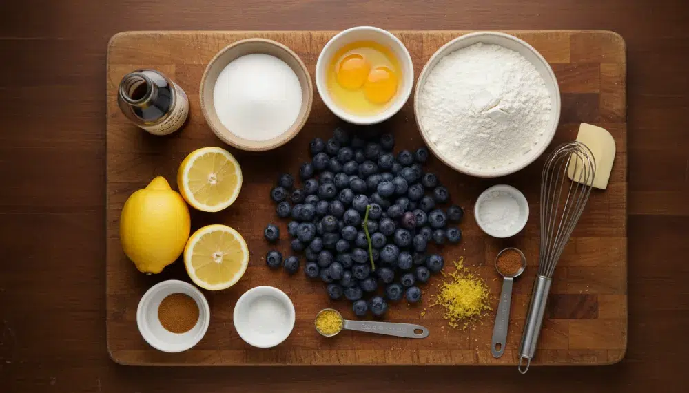 one bowl lemon blueberry loaf 1