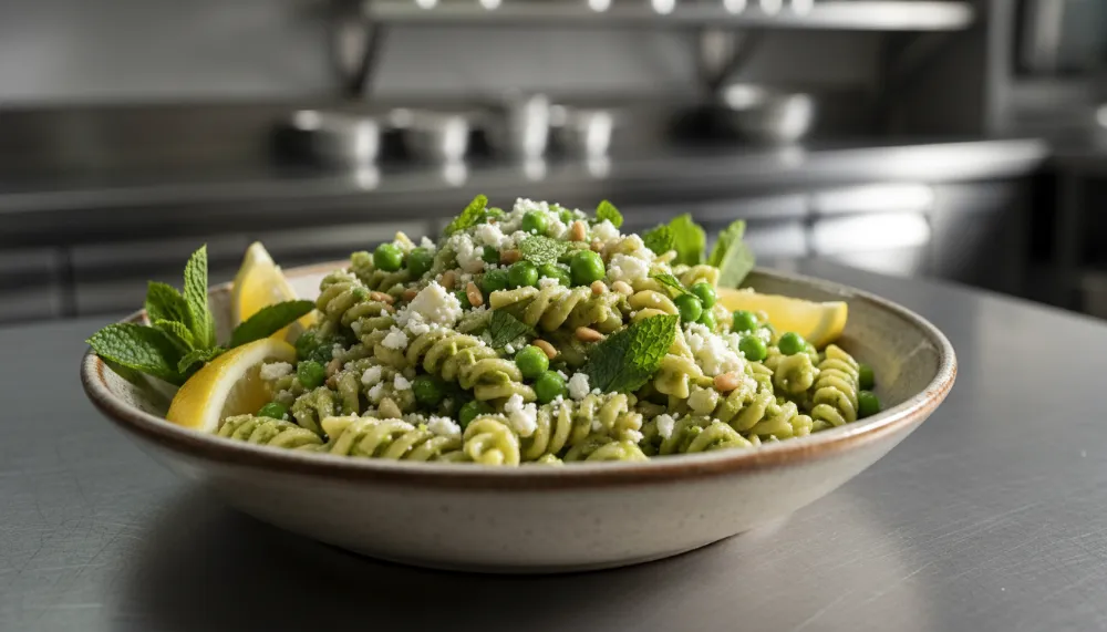 Home 4 pea and mint pasta salad 0