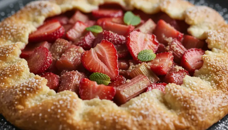 rhubarb strawberry galette 2