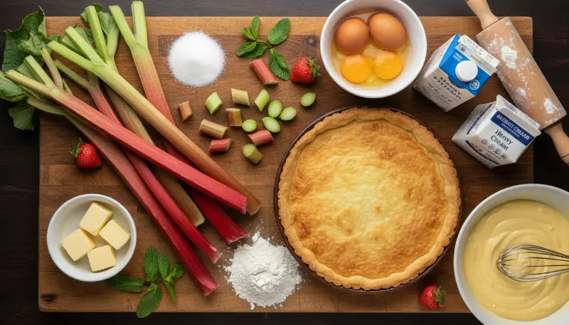 The Ultimate Guide to the Perfect Rhubarb Tart with Custard 2 rhubarb tart with custard 1