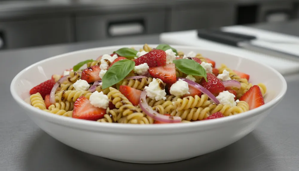 Home 2 strawberry balsamic pasta salad 0