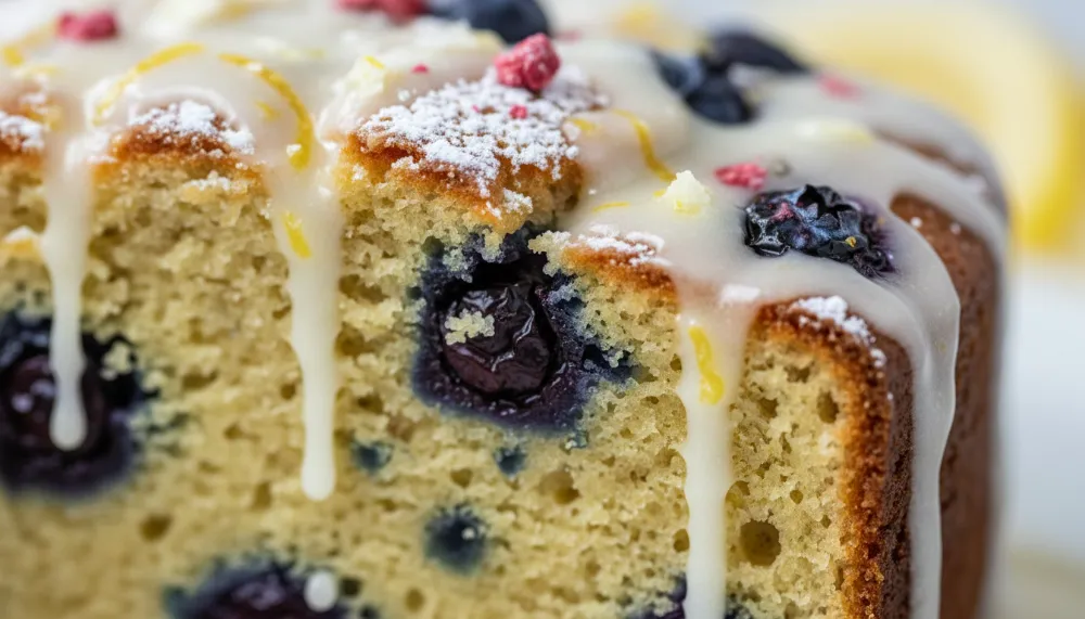 vegan lemon blueberry cake 2