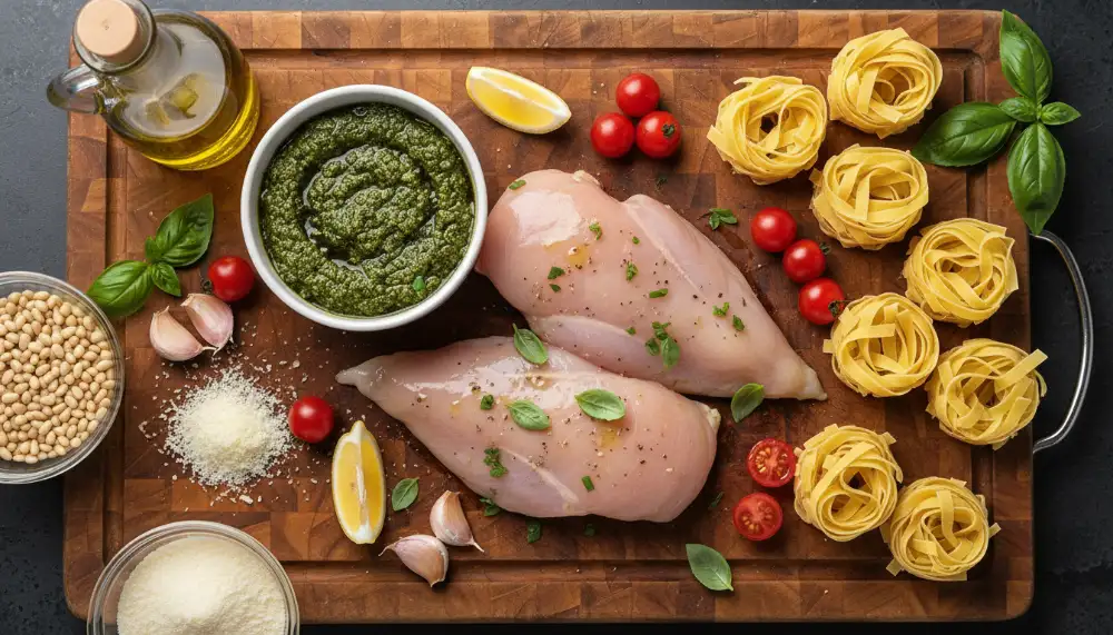 30 Minute Chicken Pesto Pasta 1