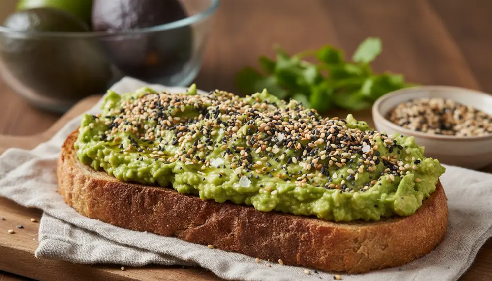 Avocado Toast with Everything Bagel Seasoning 0