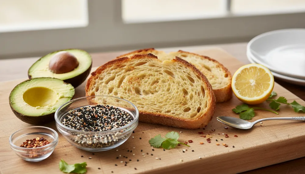 Avocado Toast with Everything Bagel Seasoning 1