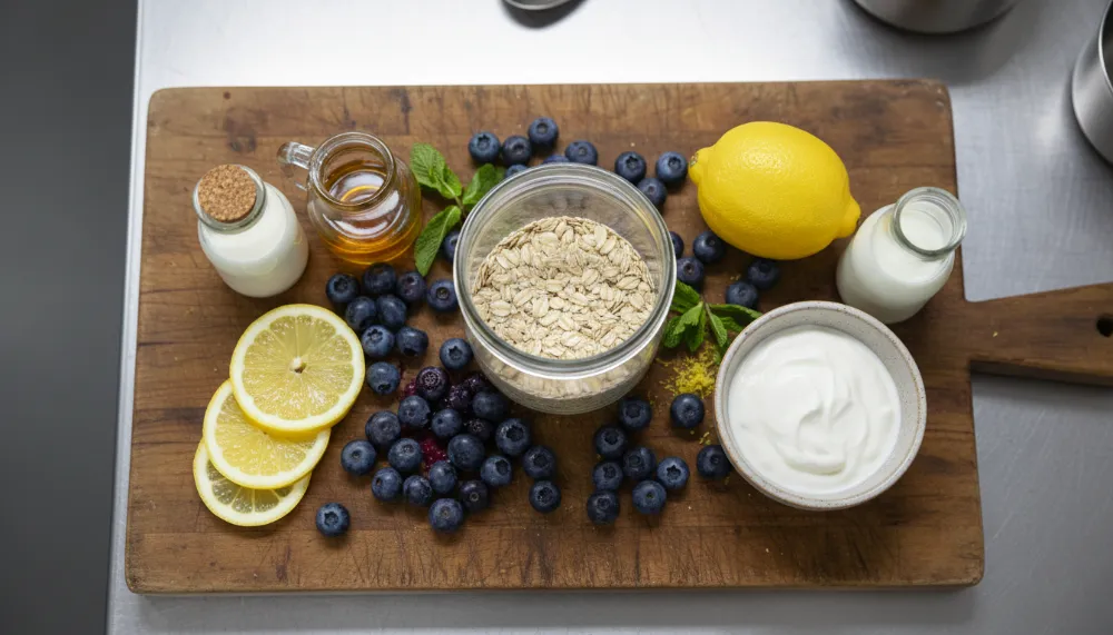 Blueberry Lemon Overnight Oats 1