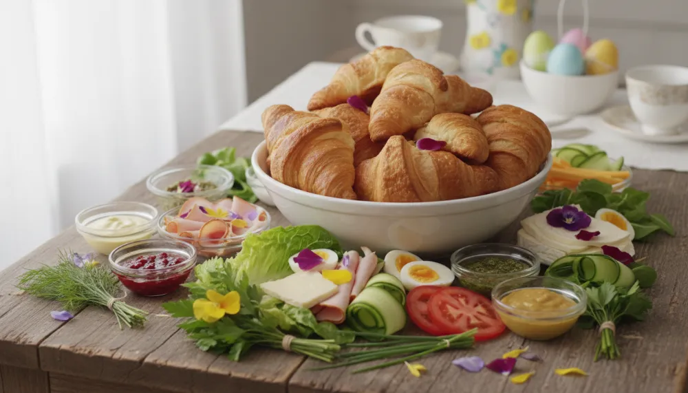 Bouquet Croissant Sandwiches — Beautiful Easter Brunch 1