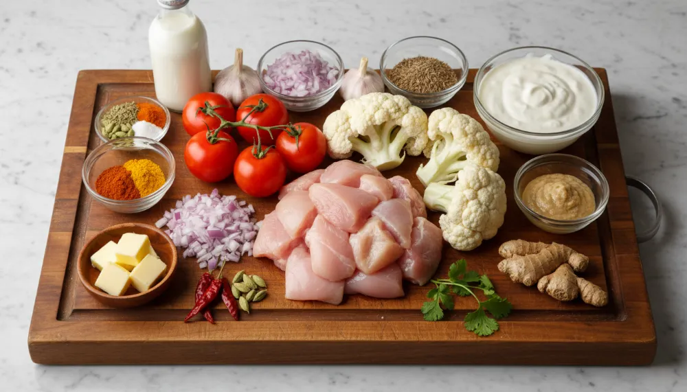 Butter Chicken with Cauliflower Low Carb 1