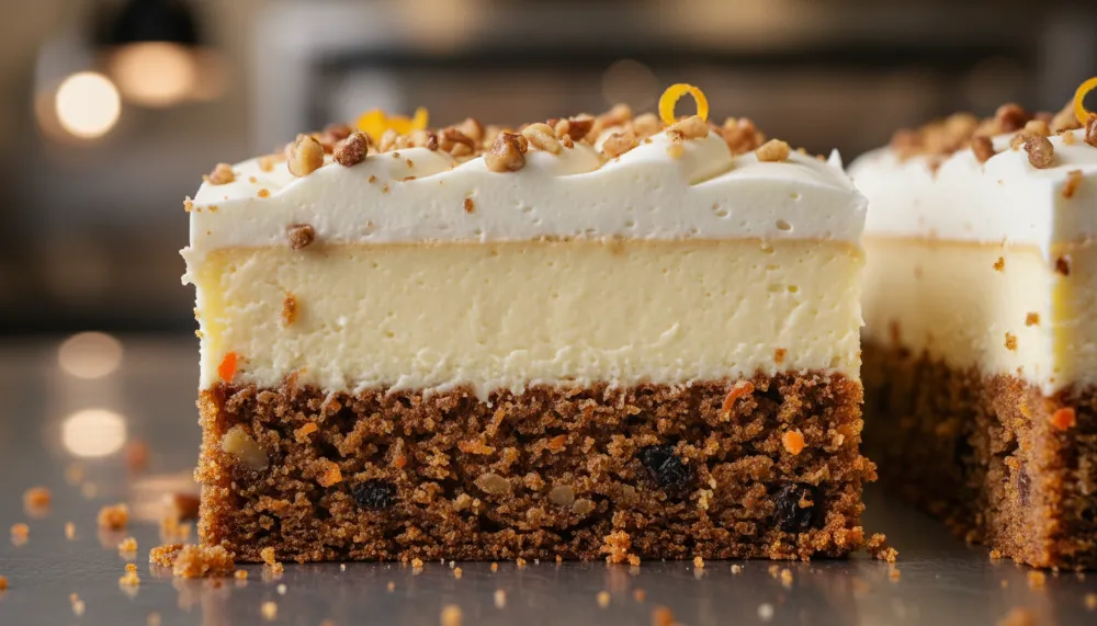 Carrot Cake Cheesecake Bars — Spring Layered Dessert 2