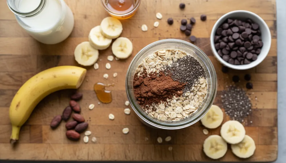 Chocolate Banana Overnight Oats 1