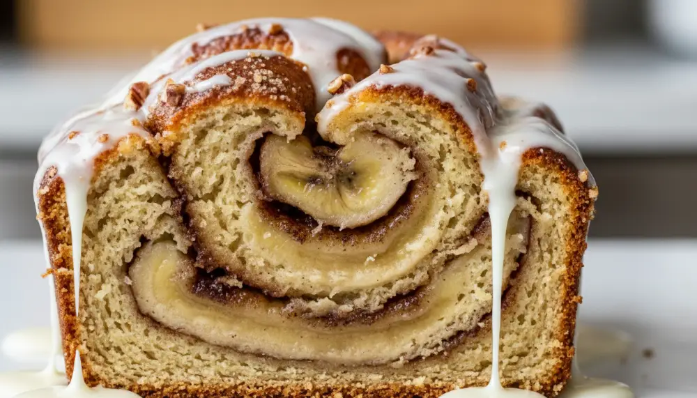 Cinnamon Roll Banana Bread — Two Classics in One 2