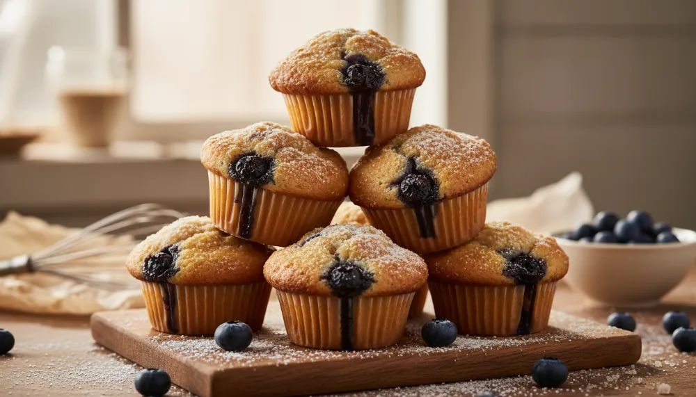 Classic Bakery Style Blueberry Muffins 0