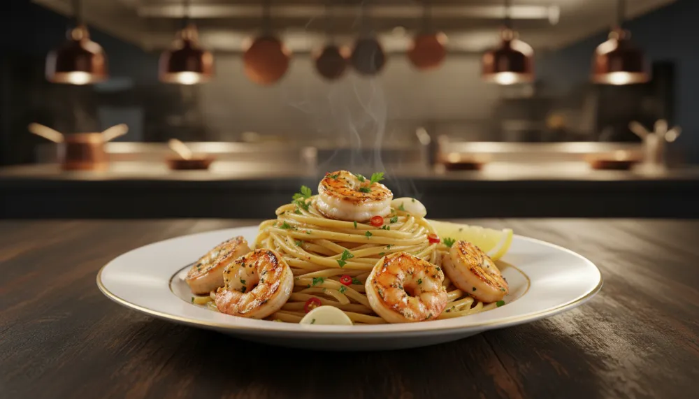 Classic Garlic Butter Shrimp Linguine 0