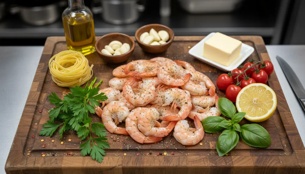 Classic Garlic Butter Shrimp Linguine 1