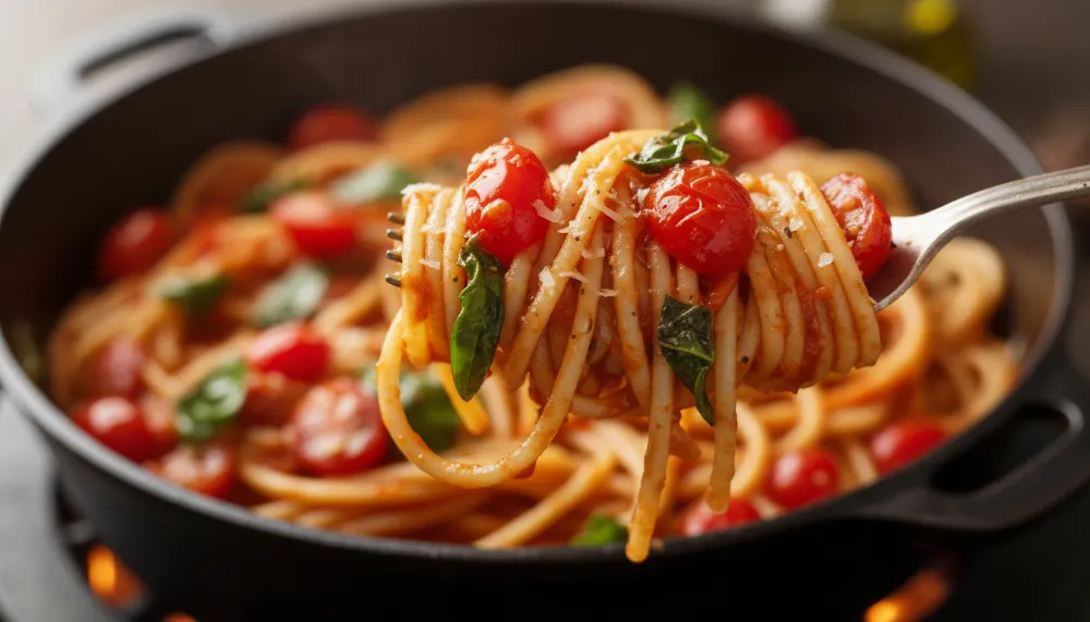 Classic One Pot Tomato Basil Pasta 2
