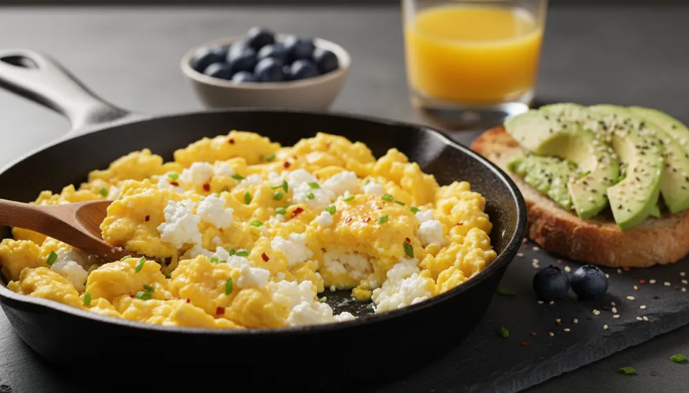 Home 6 Cottage Cheese Scrambled Eggs — High Protein Breakfast 0