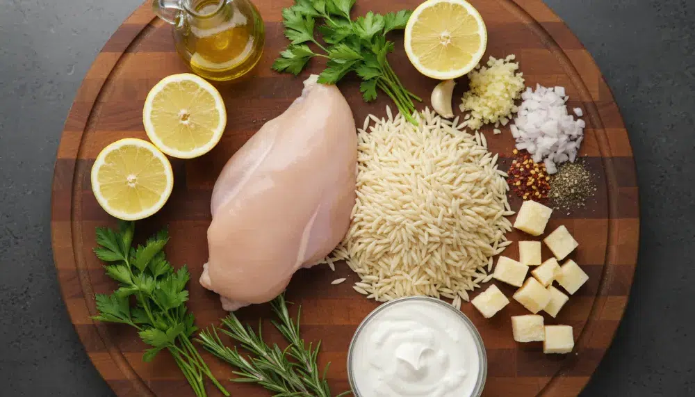 Creamy Lemon Chicken Orzo Skillet 1