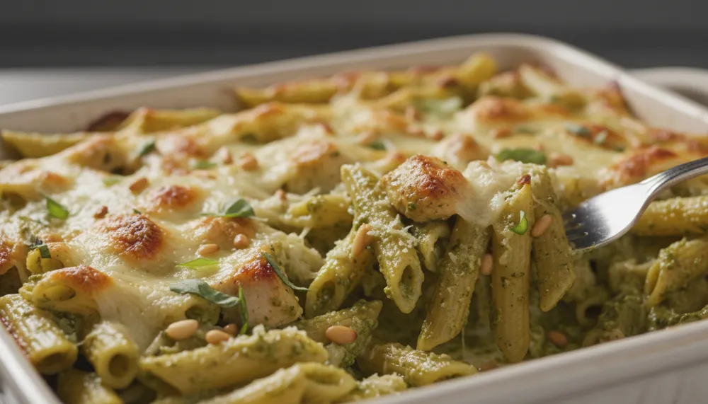 Creamy Pesto Chicken Pasta Bake Easy Recipe 2