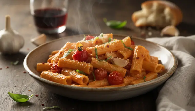 Creamy Tomato Garlic Pasta 0