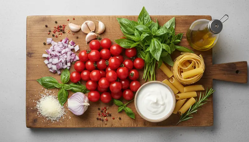 Creamy Tomato Garlic Pasta 1
