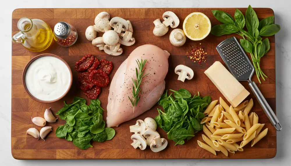 Creamy Tuscan Chicken Pasta 1