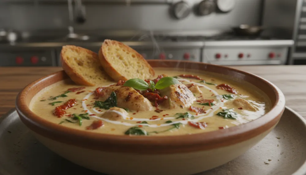 Home 5 Creamy Tuscan Chicken Soup — Cozy Hearty 0