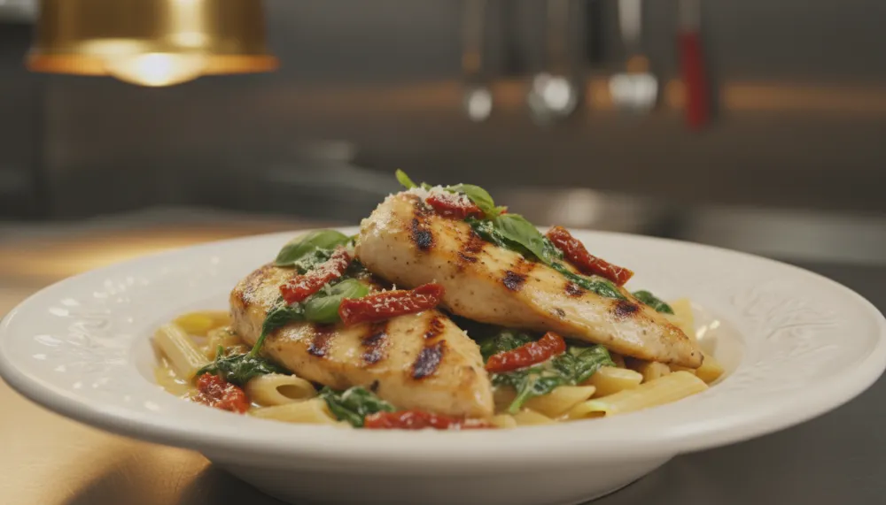 Creamy Tuscan Chicken with Spinach Sun Dried Tomatoes 0 1