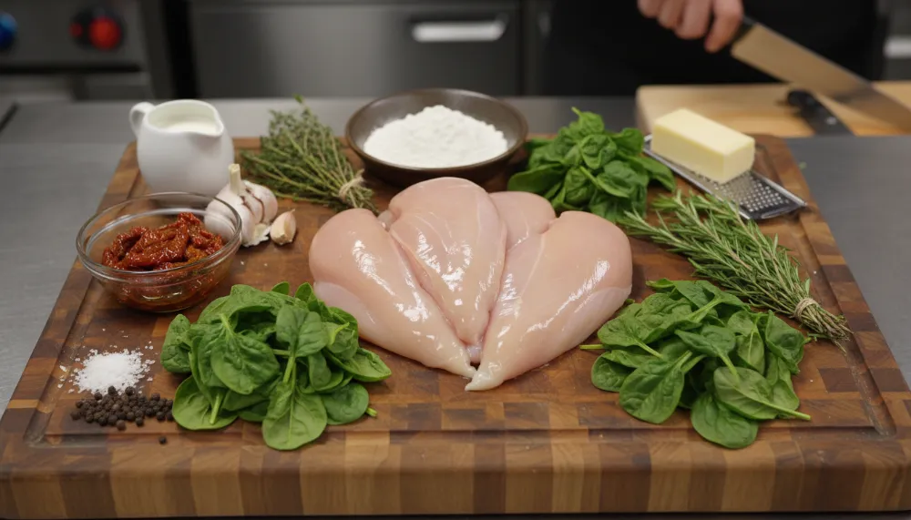 Creamy Tuscan Chicken with Spinach Sun Dried Tomatoes 1 1