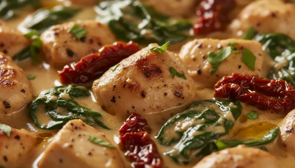 Creamy Tuscan Chicken with Spinach Sun Dried Tomatoes 2 1