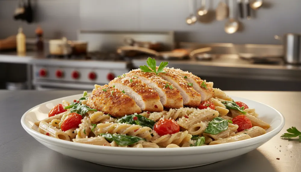 Easy Garlic Parmesan Chicken Pasta Recipe for a Healthy Dinner 0